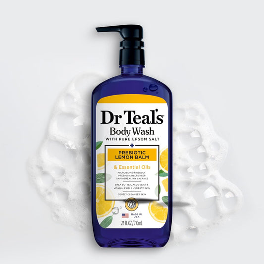 Dr Teal's Body Wash with Prebiotic Lemon Balm and Essential Oil Blend