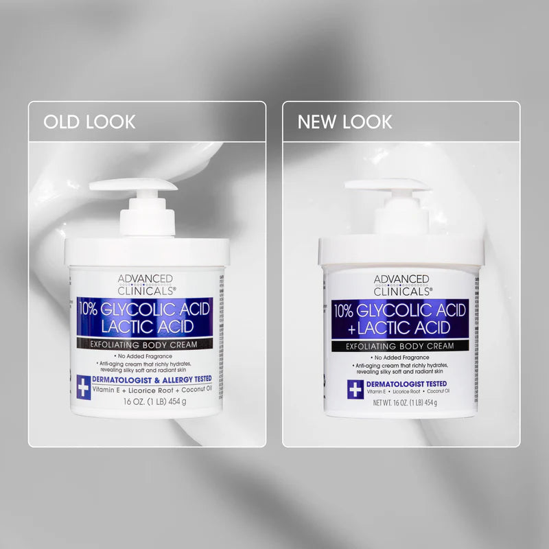 Body Exfoliating Cream 10% Glycolic Acid + Lactic Acid