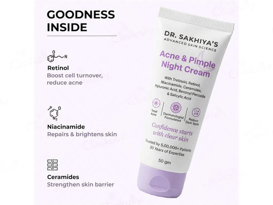 Dr. Sakhiya’s – Crème de Nuit Anti-Acné & Boutons