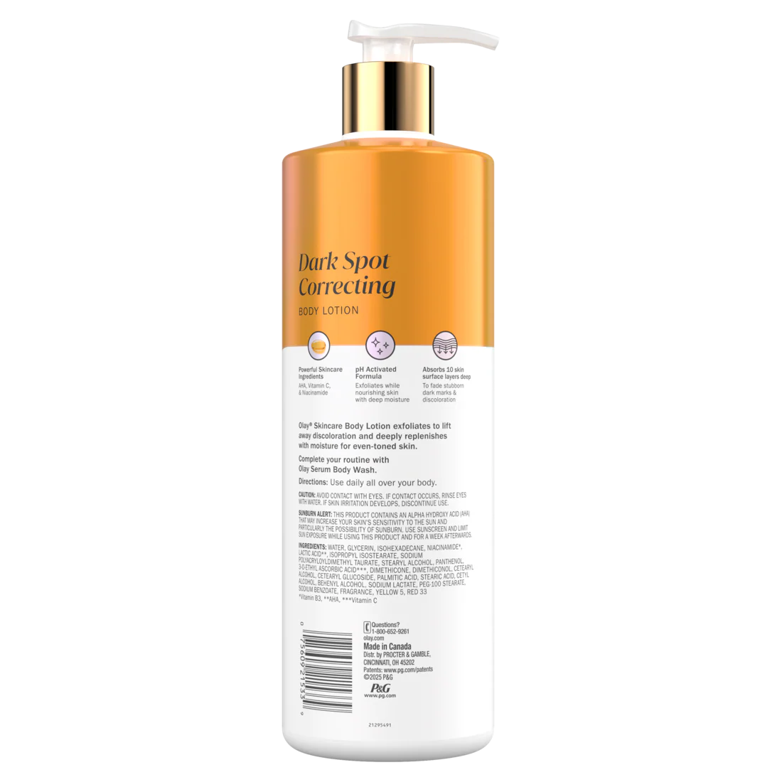 Olay Dark Spot Correcting Body Lotion with AHA, Vitamin C and Niacinamide