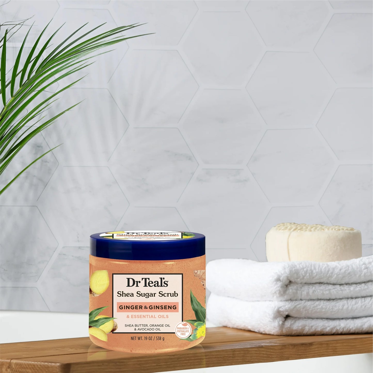 Dr Teal's Shea Sugar Body Scrub with Ginger, Ginseng & Essential Oil