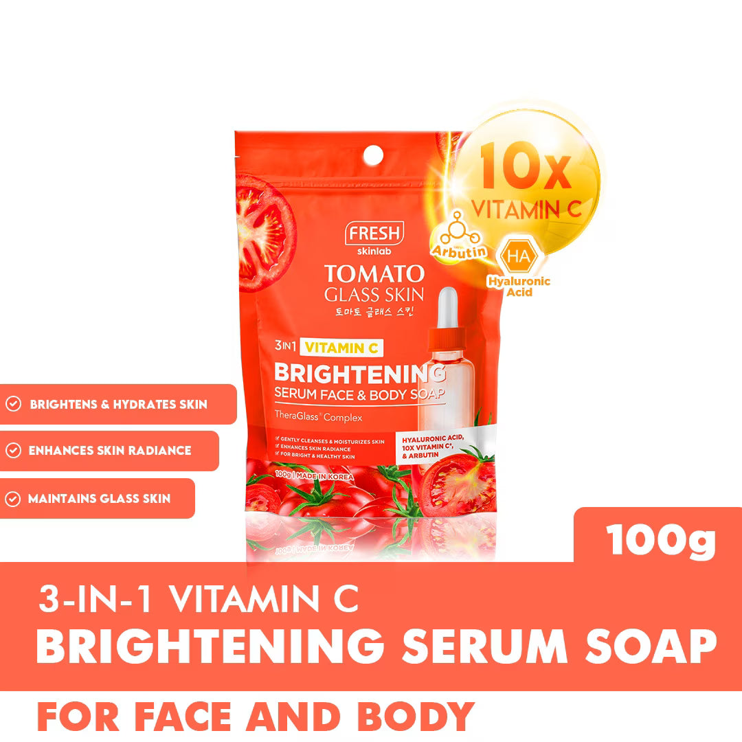 Tomato Glass Skin 3 in 1 Vitamin C Brightening Serum Face & Body Soap