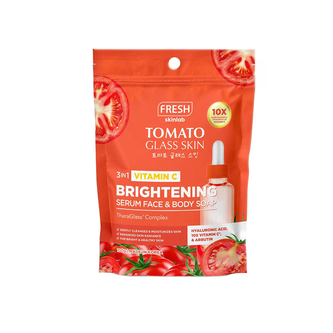 Tomato Glass Skin 3 in 1 Vitamin C Brightening Serum Face & Body Soap