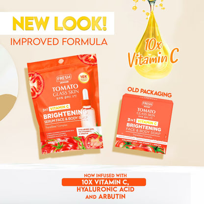 Tomato Glass Skin 3 in 1 Vitamin C Brightening Serum Face & Body Soap