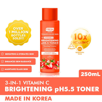 Tomato Glass Skin 3 in 1 Vitamin C Brightening Ph 5.5 Toner
