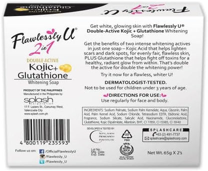 2in1 Double Active Kojic Glutathione Whitening Soap