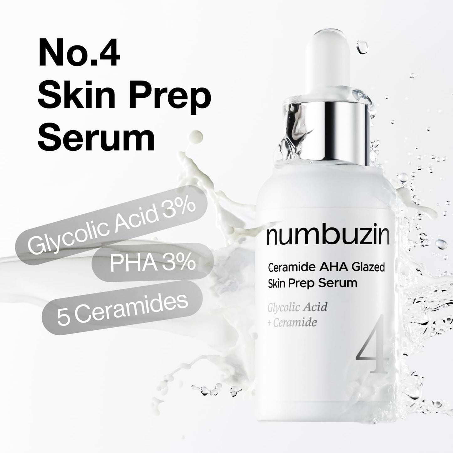 No.4 Ceramide AHA Glazed Skin Prep Serum