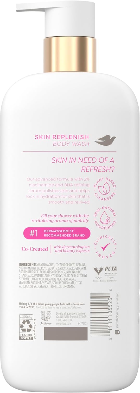Skin Replenish Serum Body Wash with smoothing BHA
