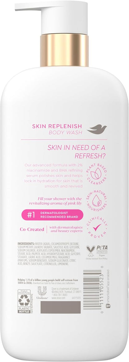 Skin Replenish Serum Body Wash with smoothing BHA