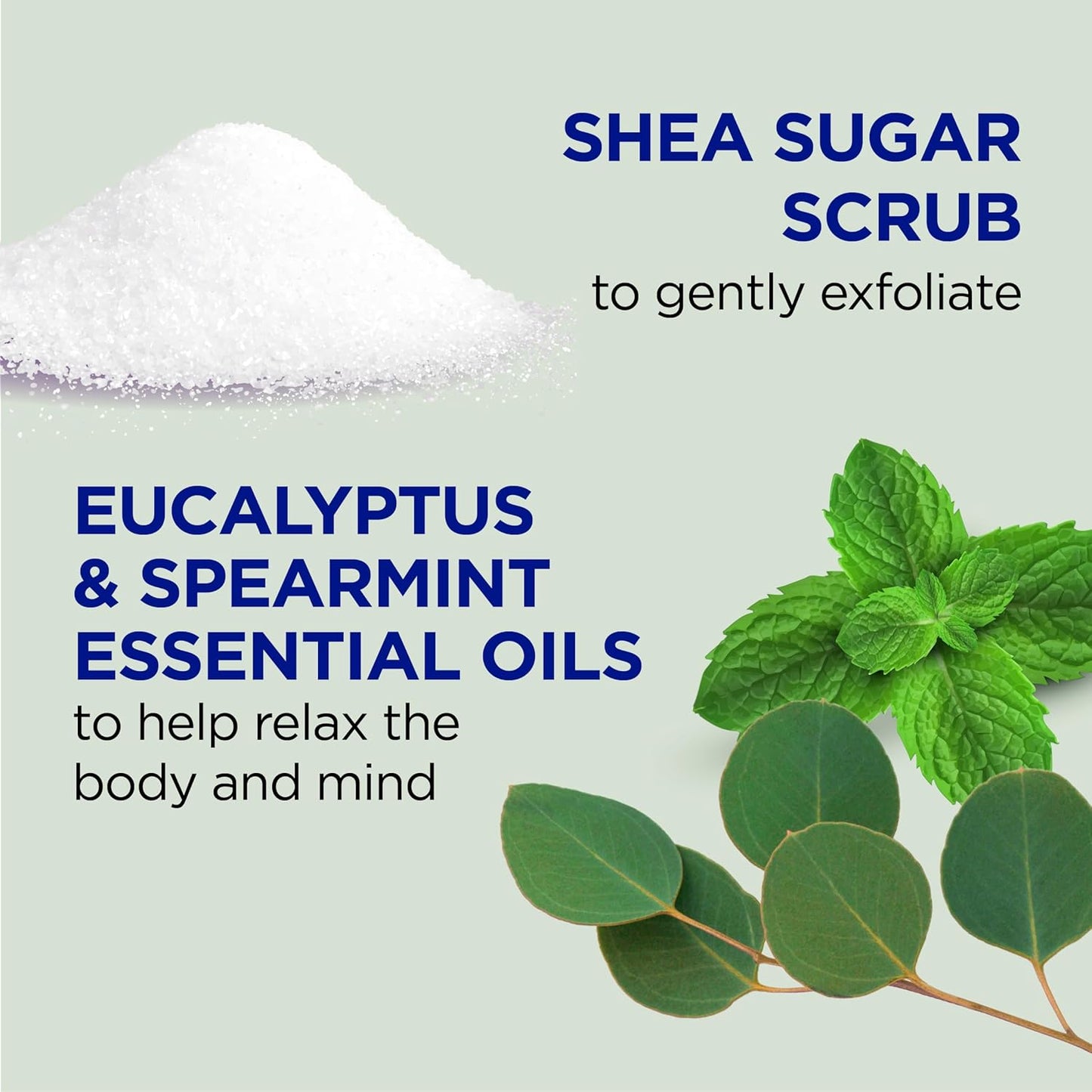 Dr Teal's Shea Sugar Scrub, Eucalyptus & Spearmint Essential Oils