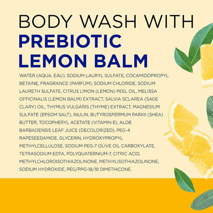 Dr Teal's Body Wash with Prebiotic Lemon Balm and Essential Oil Blend