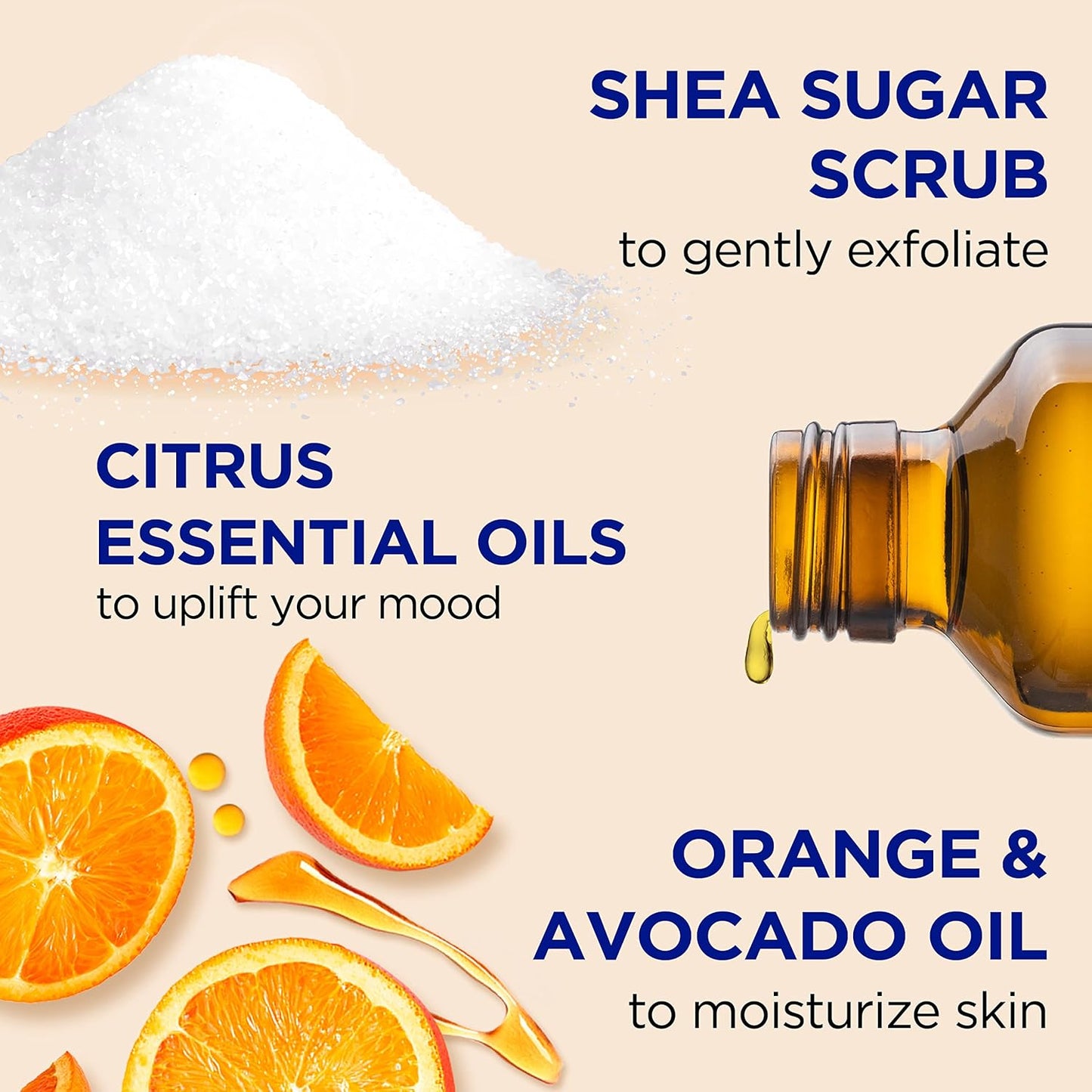 Dr Teal's Shea Sugar Body Scrub, Citrus with Essential Oils & Vitamin C