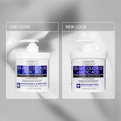 Body Exfoliating Cream 10% Glycolic Acid + Lactic Acid