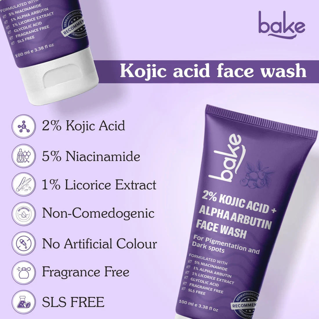 Kojic Acid + Alpha Arbutin Face wash