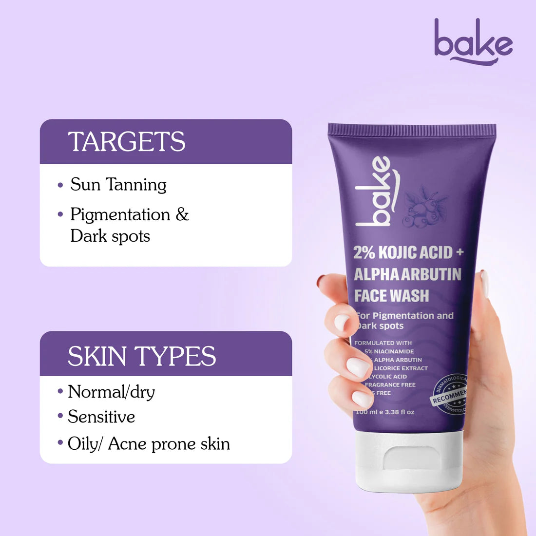 Kojic Acid + Alpha Arbutin Face wash