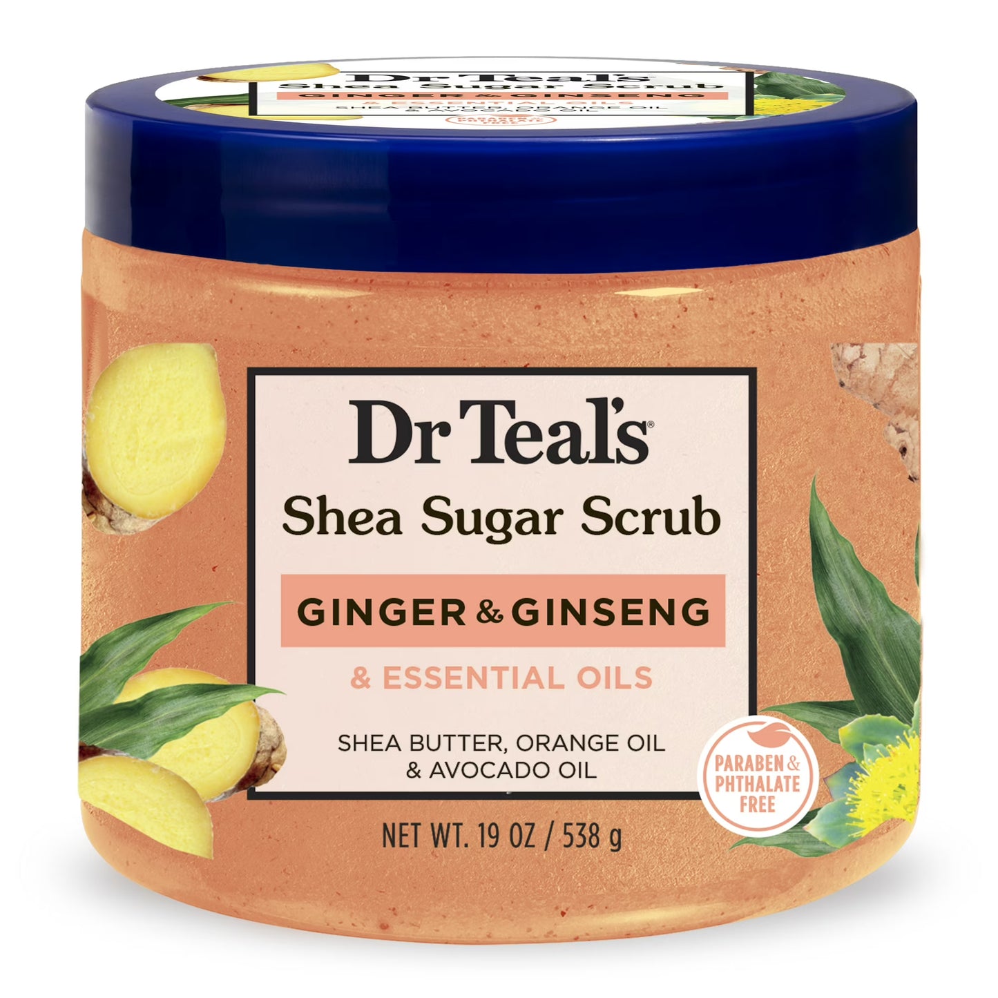 Dr Teal's Shea Sugar Body Scrub with Ginger, Ginseng & Essential Oil