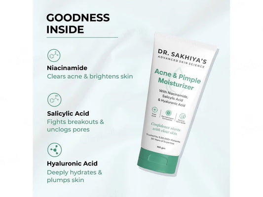 Dr. Sakhiya’s Acne & Pimple Moisturizer – Soin Hydratant Anti-Acné