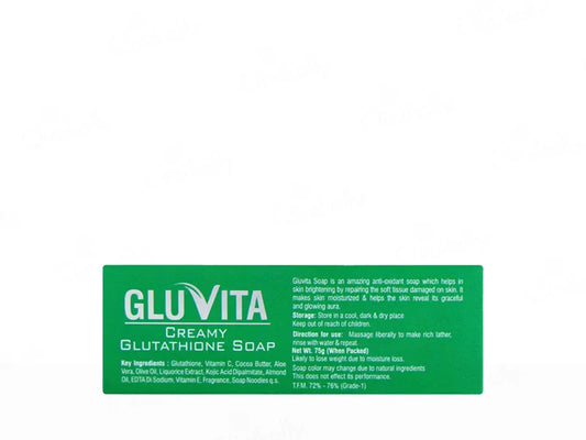 Gluvita Creamy Glutathione Soap – Savon éclat au glutathion