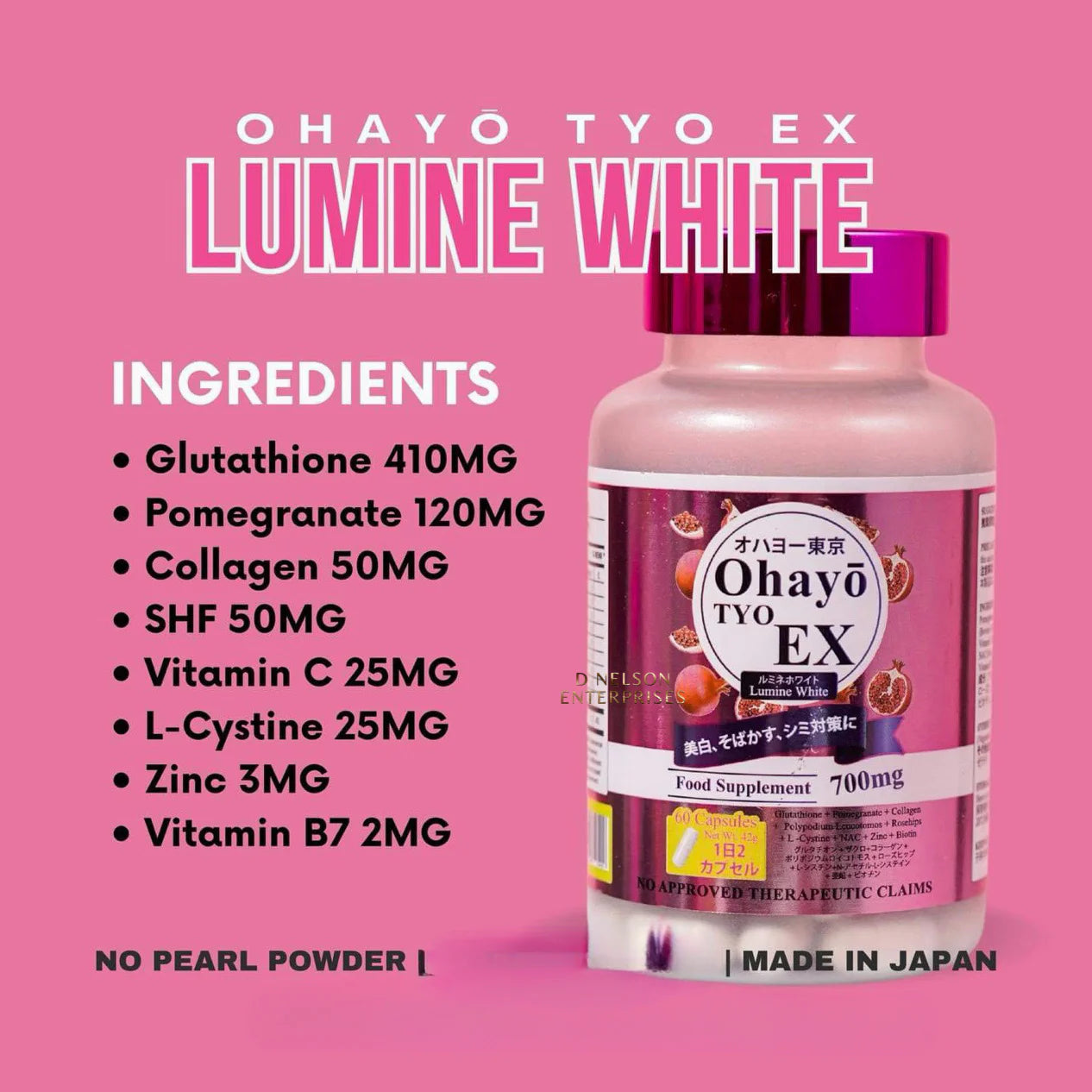 Ohayo TYO EX Lumine White Glutathione 700mg