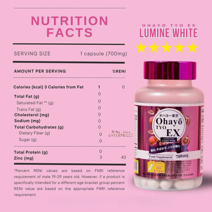 Ohayo TYO EX Lumine White Glutathione 700mg