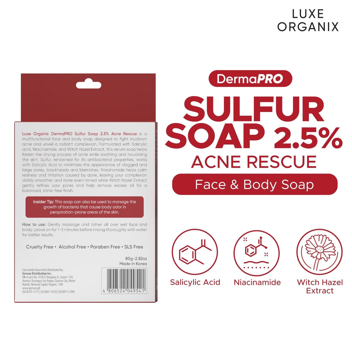 DermaPRO Sulfur Soap 2.5% Acne Rescue
