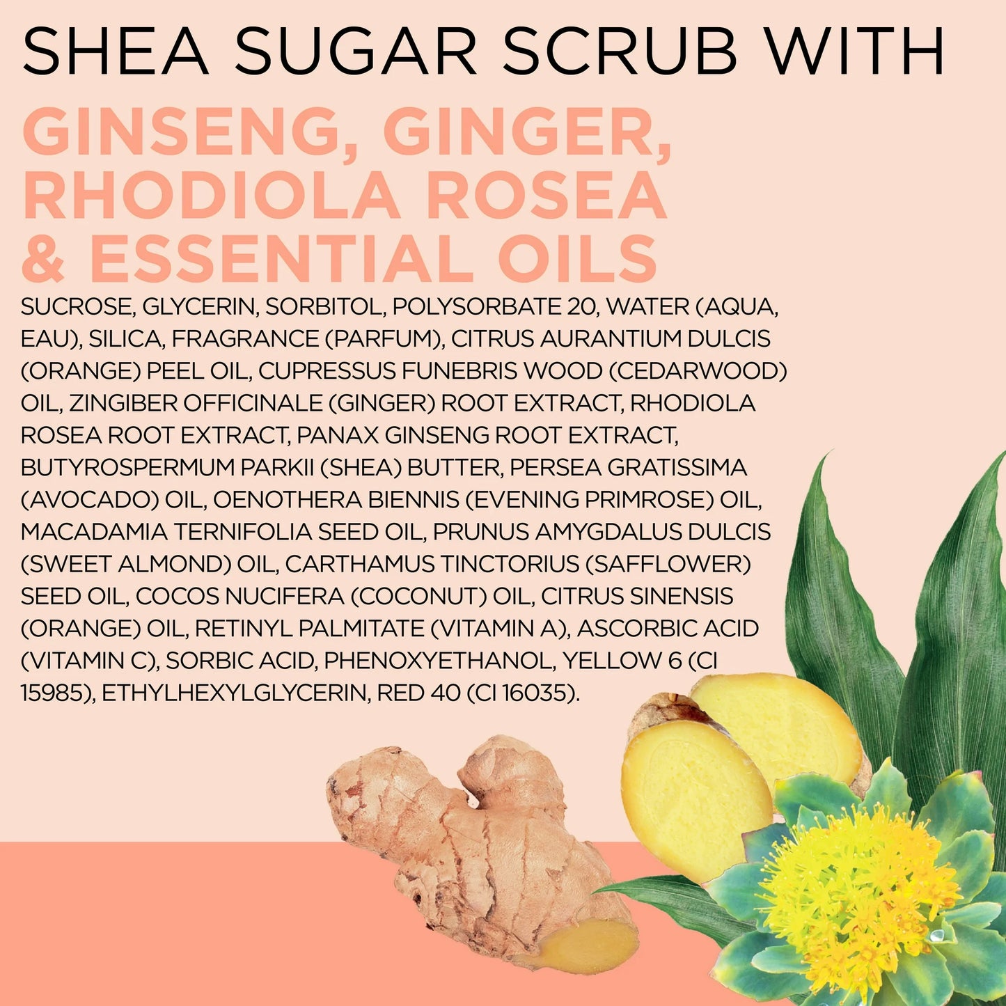 Dr Teal's Shea Sugar Body Scrub with Ginger, Ginseng & Essential Oil