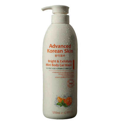 Advanced Korean Skin Bright and Exfoliate Mint Body Gel Wash