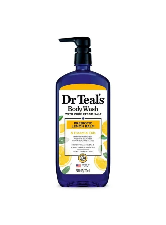 Dr Teal's Body Wash with Prebiotic Lemon Balm and Essential Oil Blend