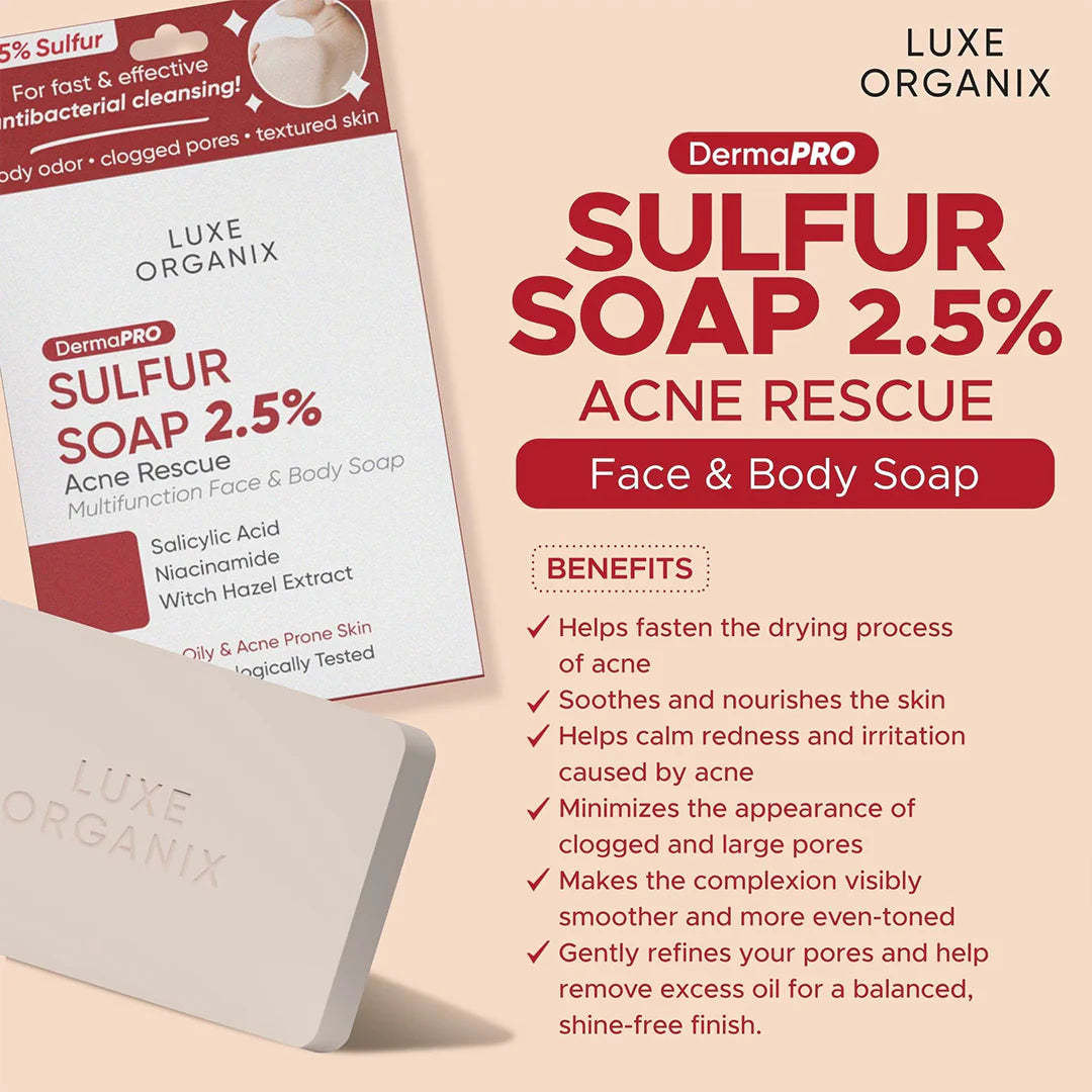 DermaPRO Sulfur Soap 2.5% Acne Rescue